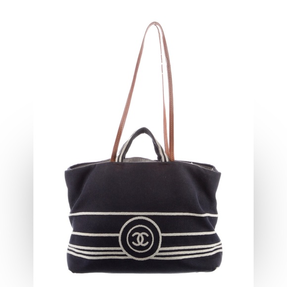 CHANEL Denim Shopping Tote - Picture 2 of 4